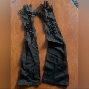 Elegant Black Long Gloves
